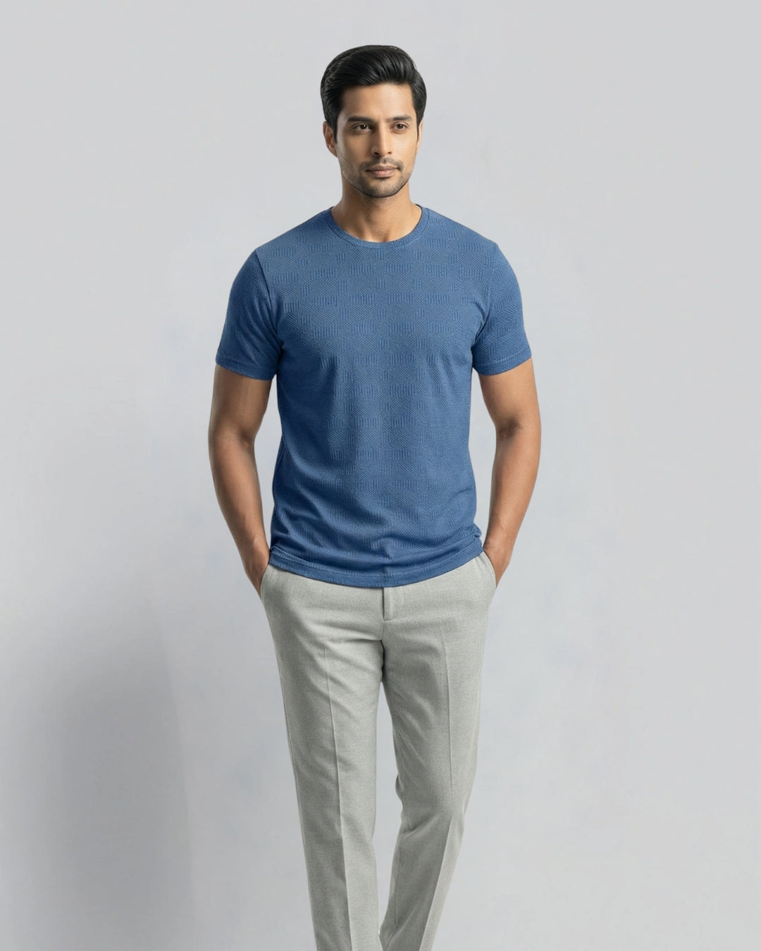 Jacquard Imperial T-shirt Royal Blue